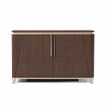 Wooden sideboard cabinet with gold accents 85 x 120 x 45cm