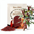 Red Okra Seeds - Organic, Heirloom, Open Pollinated, Non GMO - Grow Indoors, Outdoors, In Pots, Grow Beds, Soil, Hydroponics & Aquaponics