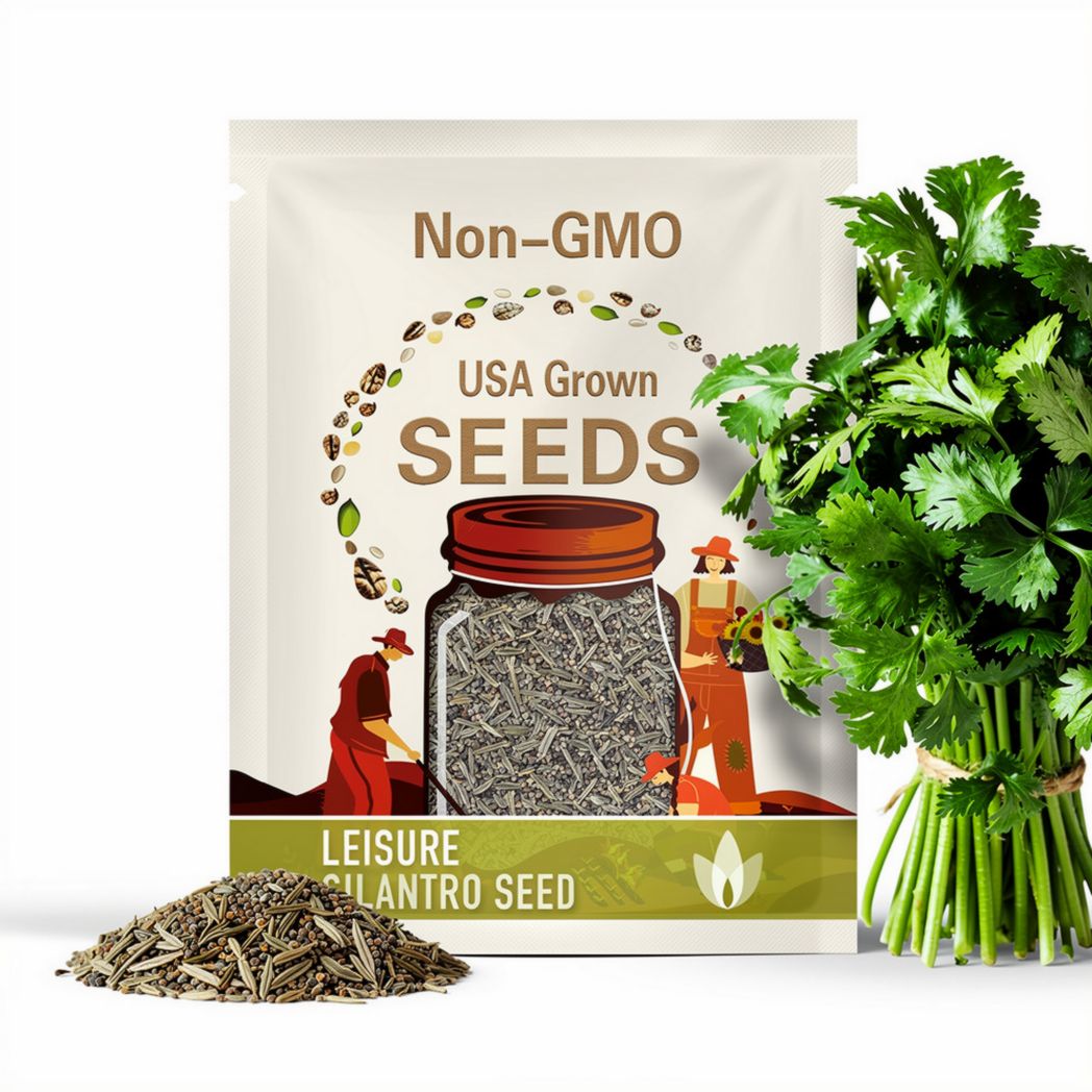 Leisure Cilantro Seeds - Coriander Seeds, Heirloom Seeds, Slow-Bolting, Culinary Herb Seeds, Medicinal Herb, Open Pollinated, Non-GMO