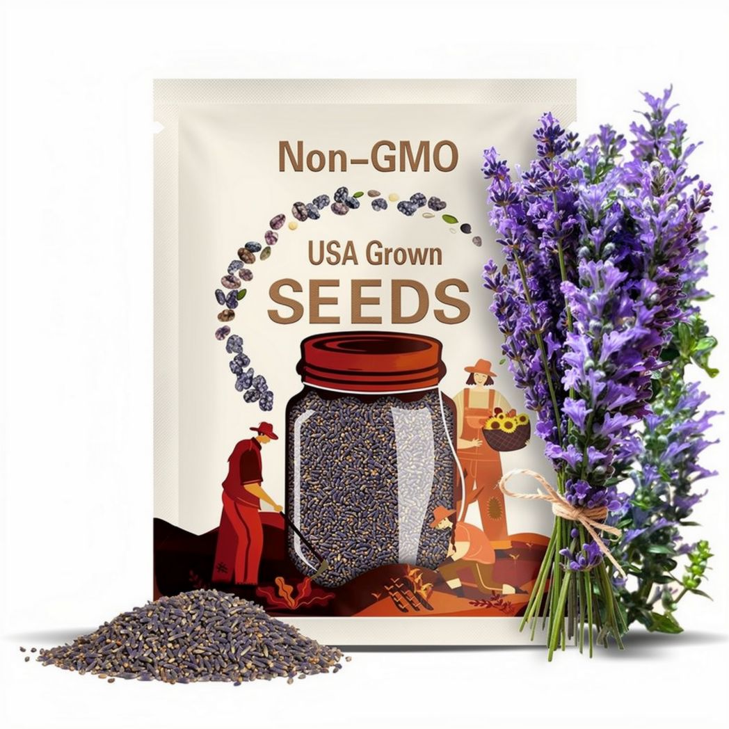 1000 Lavender Seeds – Heirloom Non-GMO Perennial Herb for Fragrant Borders, Pollinators & Drought-Tolerant Gardens
