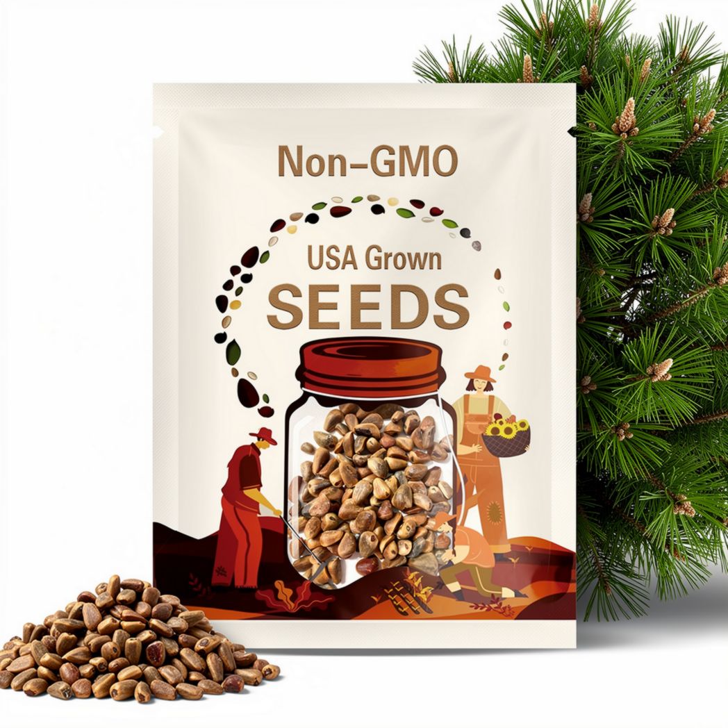 Korean Pine Tree Seeds (PINUS KORAIENSIS) Other Names-(Chinese Pinenut, Chinese Pine)