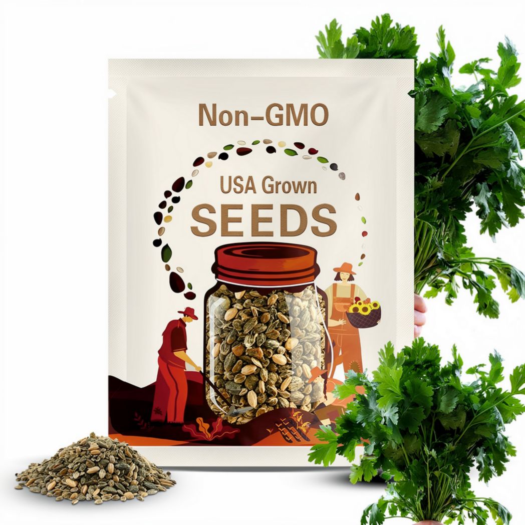 Giant of Italy Flat Italian Parsley Seeds, Petroselinum Crispum var Neapolitanum, Medicinal Culinary Herb PE411C