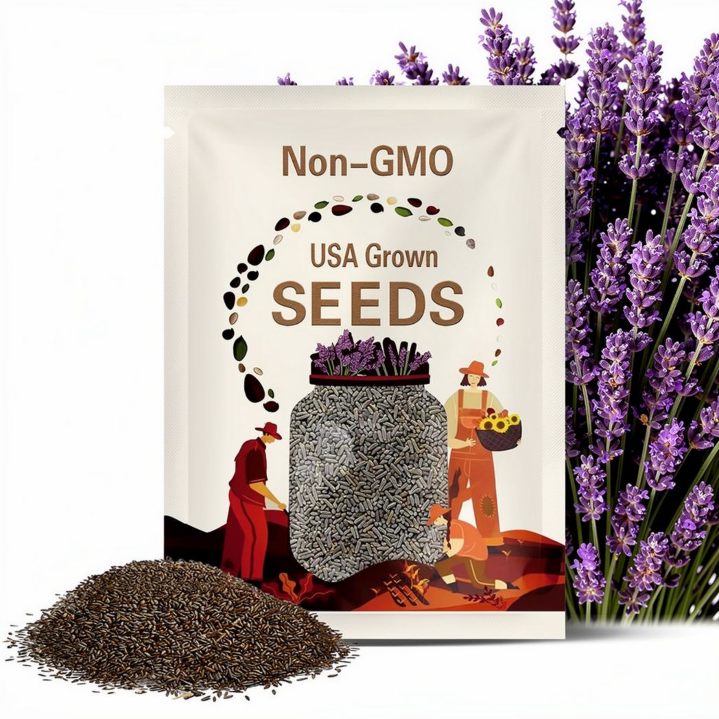 English Lavender Seeds: 5-Pack, Non GMO Heirloom Seeds