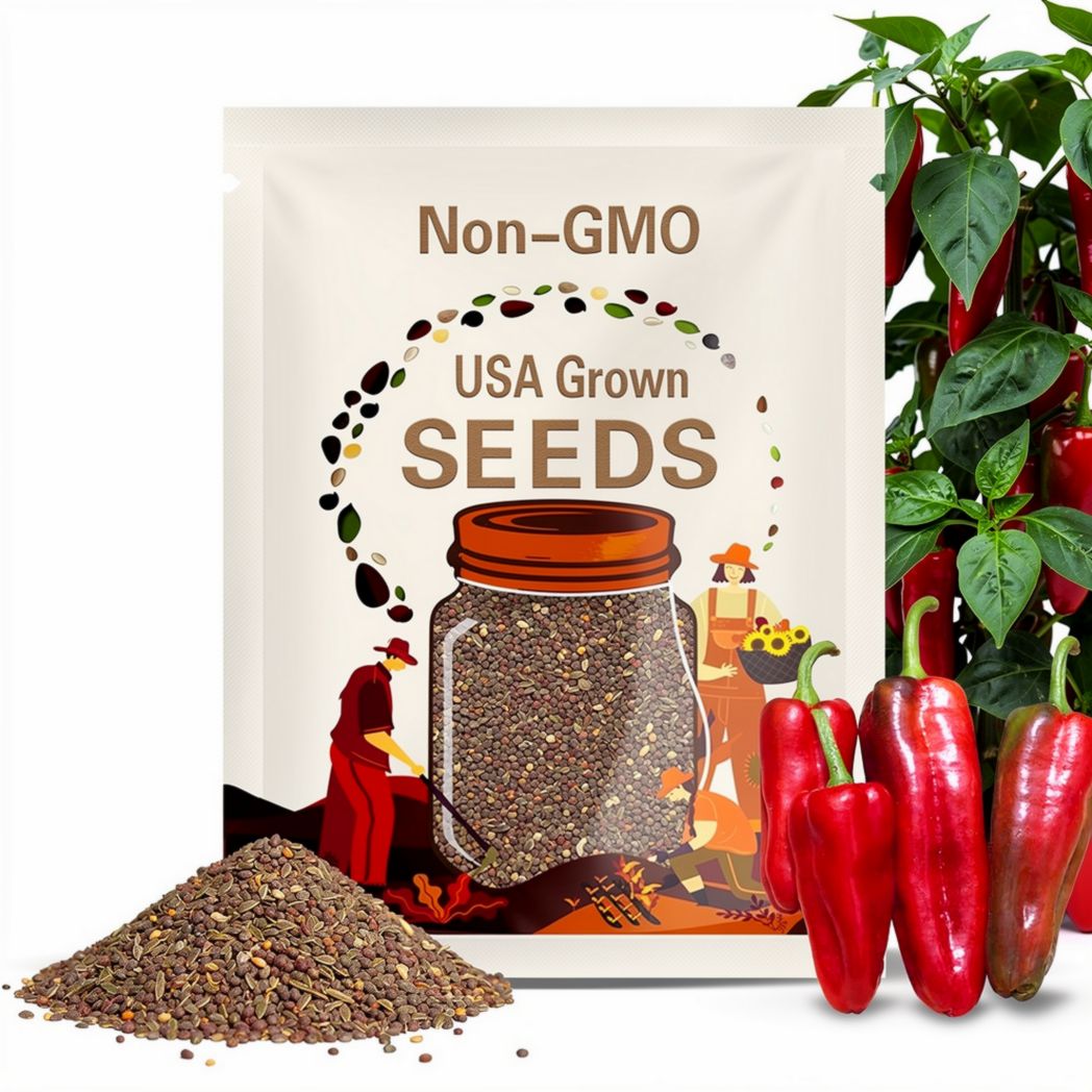 Marconi Sweet Red Pepper Seeds