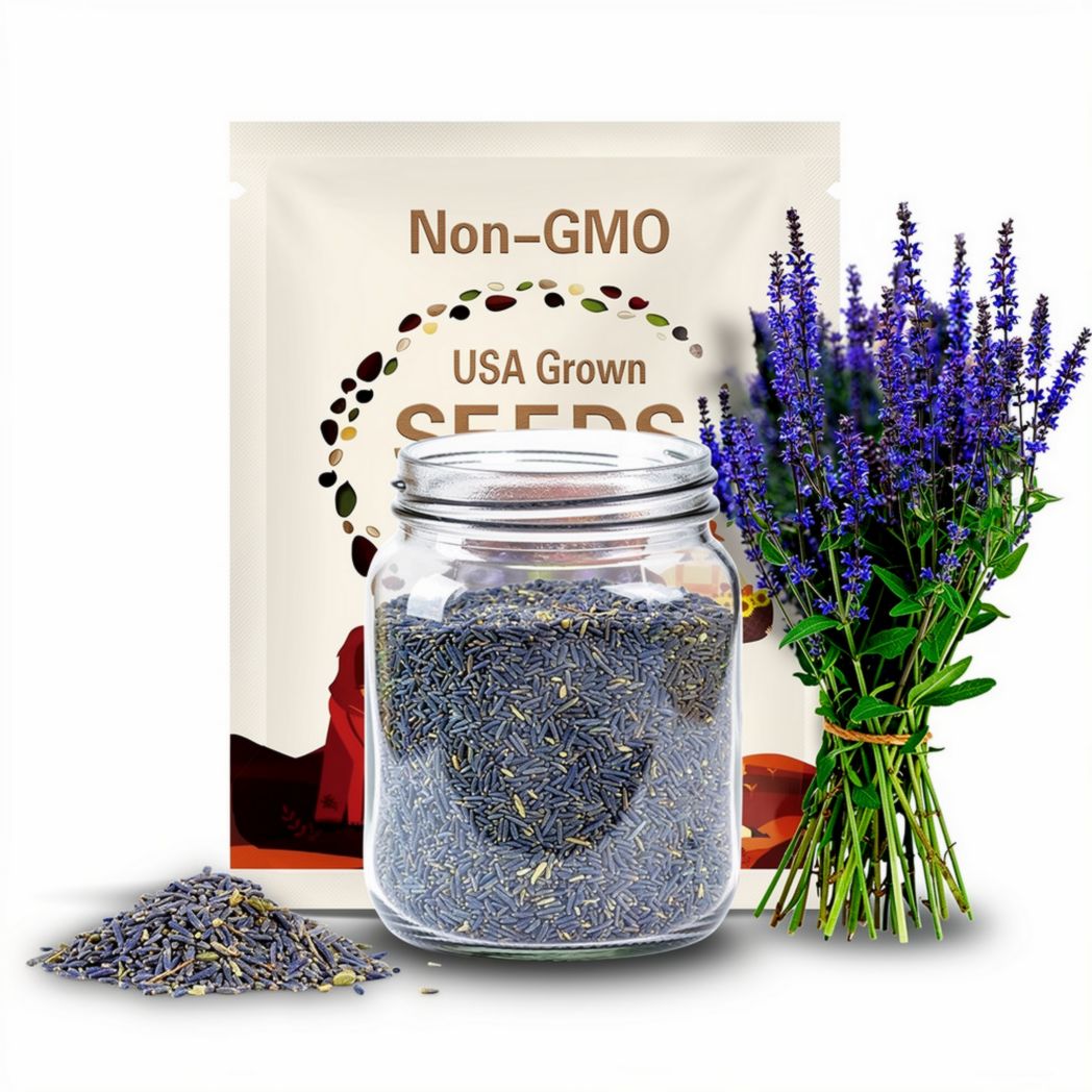 Blue Sage Seeds – Vibrant Blue-Purple Blooms 100 Seeds | Pollinator Friendly & Garden Favorite