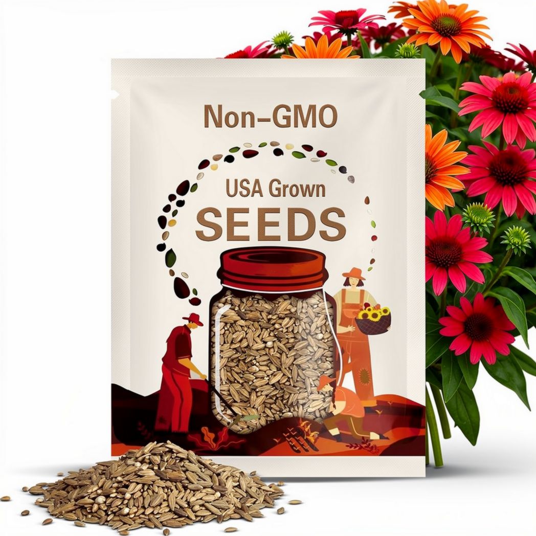 50 Tres Amigos Coneflower Seeds, Echinacea Perennial, Hardy Garden Flowers, Bee & Butterfly Friendly Plant