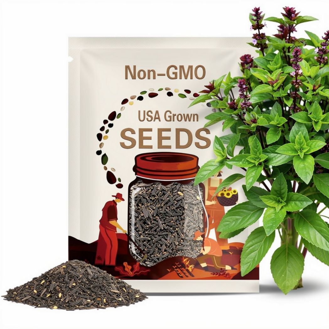 Licorice Basil Seeds 200+ Persian Herb Ocimum Basilicum USA